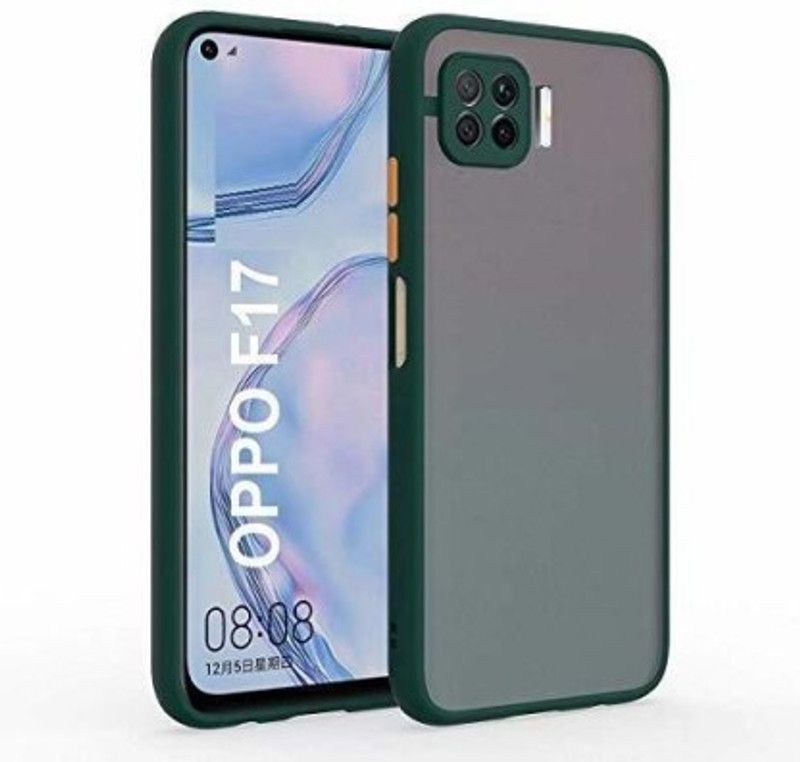Cermarise Back Cover for OPPO F17  (Green, Camera Bump Protector, Pack of: 1)