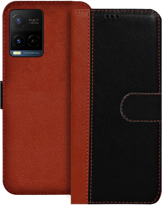 Flipkart SmartBuy Back Cover for vivo Y21E  (Black, Brown, Dual Protection, Pack of: 1)