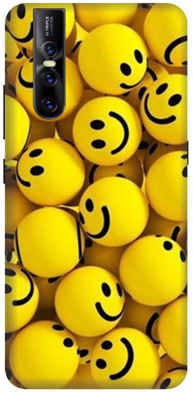3D U PRINT Back Cover for VIVO V15 Pro ,1818,PD1832F , Smily Emoji,Smile Emoji Face  (Yellow, Waterproof, Pack of: 1)