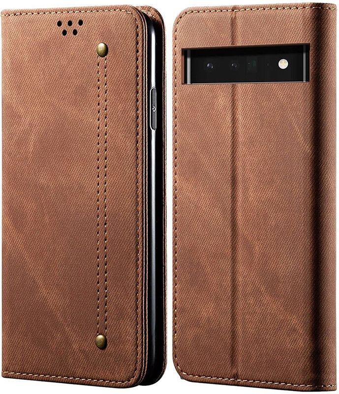 Cock Wallet Case Cover for Google Pixel 6 PRO  (Brown, Magnetic Case, Pack of: 1)