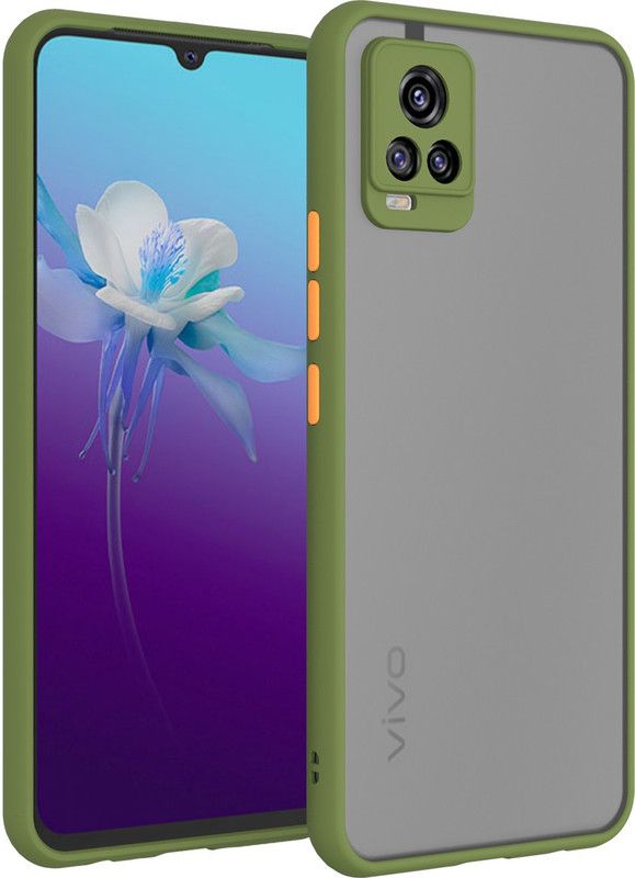Wideals Back Cover for Vivo V20 Smoke Cases with Camera Protection( Camera Cap)  (Green, Camera Bump Protector, Pack of: 1)