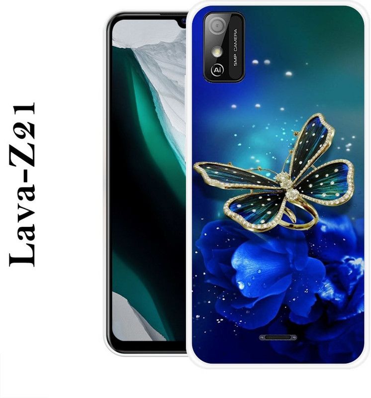PALWALE BALAJI Back Cover for Lava Z21  (Blue, Gold, Grip Case, Silicon)