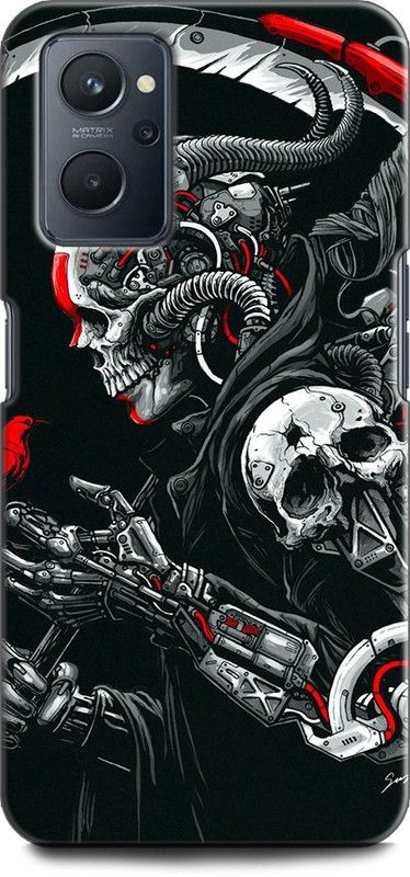 KEYCENT Back Cover for Realme 9i, RMX3491 DEATH MACHINE, SKULL, DRAGON, DARK  (Multicolor, Shock Proof, Pack of: 1)