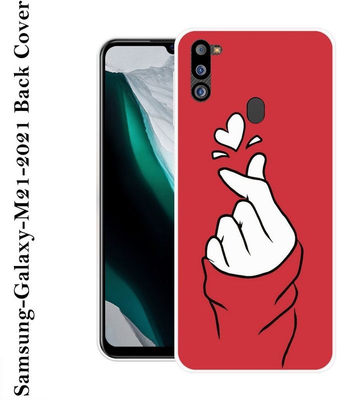 SHIVKUDI Back Cover for Samsung Galaxy M21, Samsung Galaxy M21 2021 Edition, Samsung Galaxy M21s, Samsung Galaxy M30s  (Pink, White, Grip Case, Silicon)