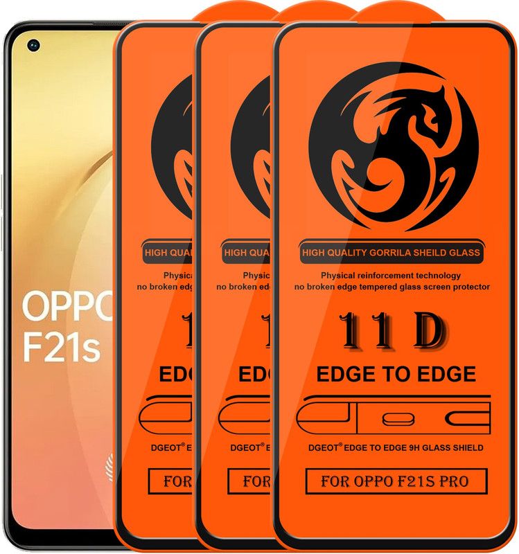 Dgeot Edge To Edge Screen Guard for Oppo F21S Pro  (Pack of 3)