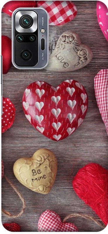 PNBEE Back Cover for Xiaomi Redmi Note 10 Pro Max, M2101K6I - Heart Print  (Multicolor, Hard Case)
