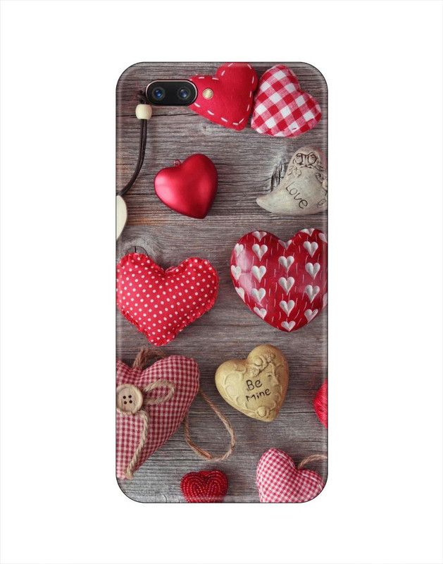 Smutty Back Cover for Realme C1, A1603 - Hearts Print  (Multicolor, Hard Case, Pack of: 1)