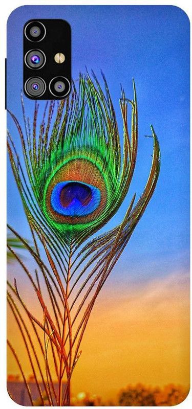 URCHIN Back Cover for Samsung M31 Morpankh, Krishna Morpankh, Peacock Feather  (Multicolor, Shock Proof, Pack of: 1)