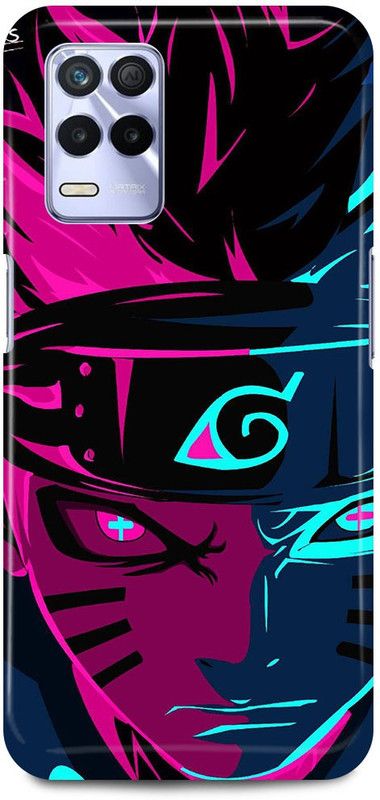 JUGGA Back Cover for Realme 8 5G, RMX3241, NARUTO, SHIPPUDEN, ANIME, NEON  (Purple, Hard Case, Pack of: 1)