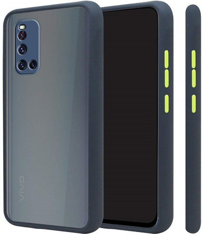 Bodoma Back Cover for Vivo V19  (Blue, Grip Case, Silicon, Pack of: 1)