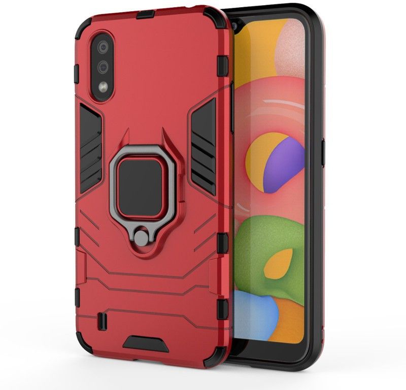 ZIVITE Back Cover for Samsung Galaxy A01  (Red, Rugged Armor, Pack of: 1)