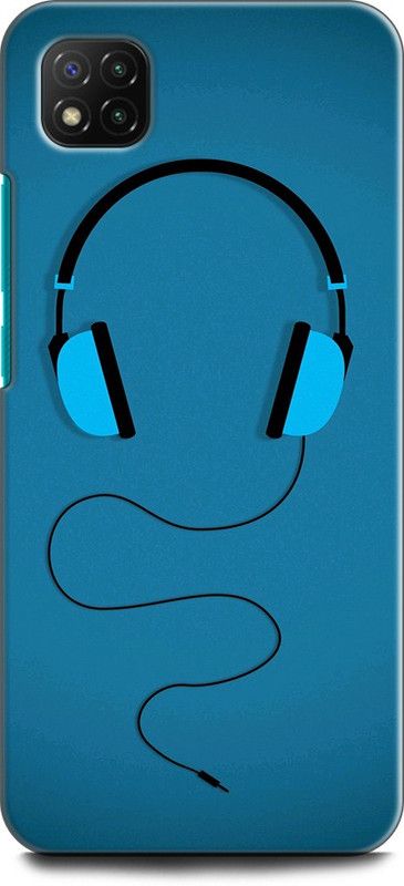 KEYCENT Back Cover for POCO C3 HEADPHONE, MUSIC, ALONE, TEXTURE  (Multicolor, Pack of: 1)