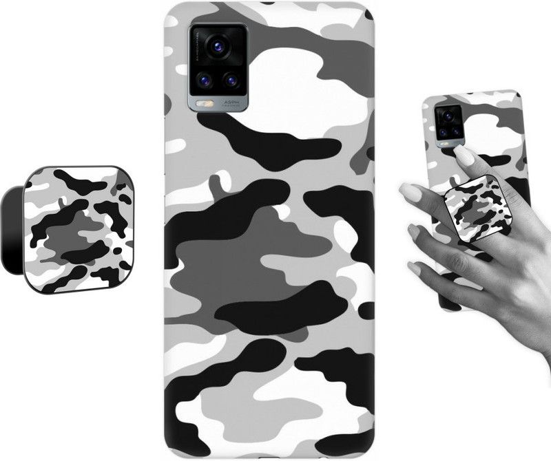 COBIERTAS Back Cover for Vivo Y73  (Multicolor, Cases with Holder, Pack of: 2)