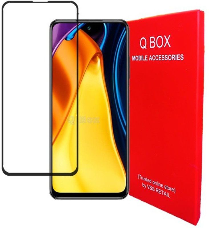 Q Box Edge To Edge Tempered Glass for Poco M3 Pro  (Pack of 1)