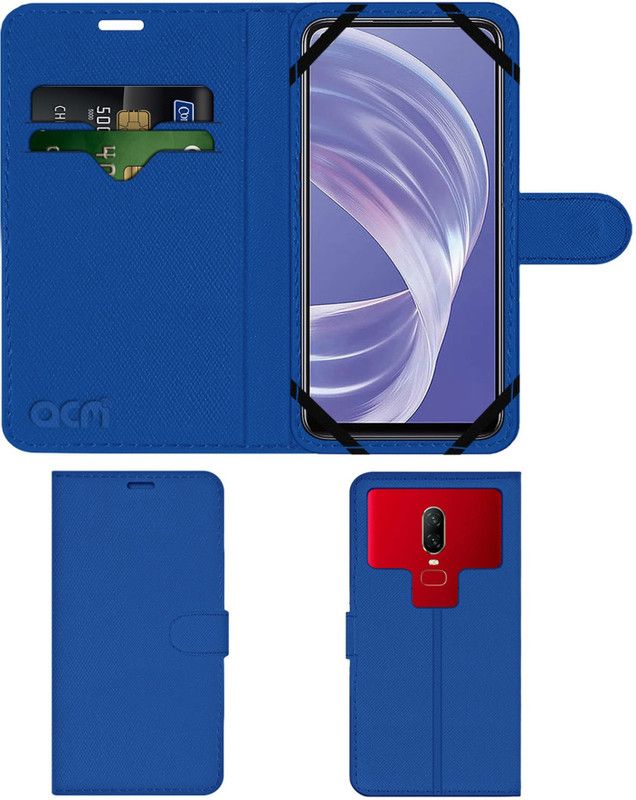 ACM Flip Cover for Oppo A73 5G  (Blue, Cases with Holder, Pack of: 1)