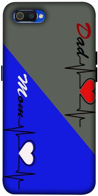 LUCKY MOBI.COM Back Cover for Realme C2 ( MOM LOVE DAD QUOTES) PRINTED BACK COVER  (Multicolor, Hard Case, Pack of: 1)
