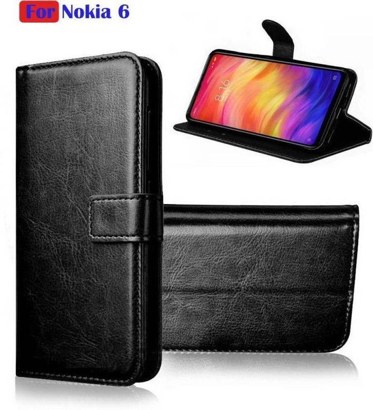 Finely Flip Cover for Nokia 6  (Black, Pack of: 1)