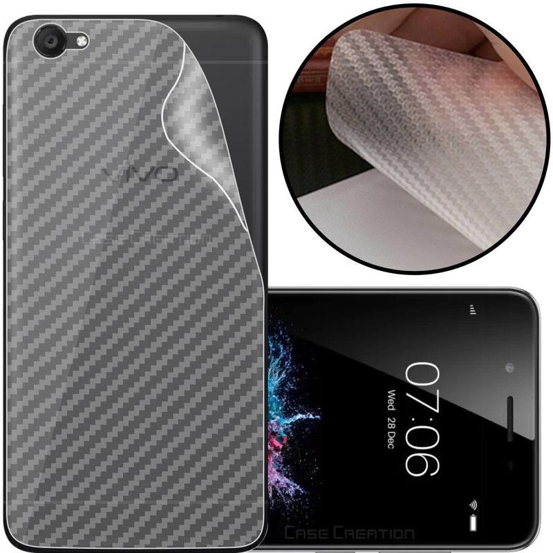 CASE CREATION VIVO Y53 Mobile Skin  (3D Carbon Fibre Transparent Back Skin Matte Finish)