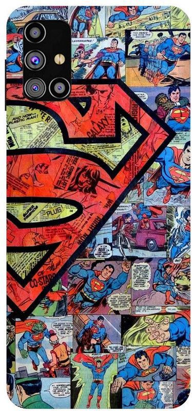 URCHIN Back Cover for Samsung M31 Superman, Superman Logo, Wallpaper, Superhero, DC comic, Movie, Comic  (Multicolor, Shock Proof, Pack of: 1)