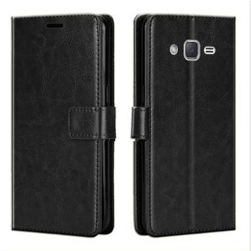 Urban Tech Flip Cover for SAMSUNG GALAXY J2Flip Case | Magnetic Closure | Shock Proof Wallet Flip Cover  (Black, Magnetic Case, Pack of: 1)