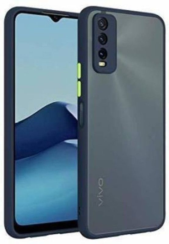ALONZO Back Cover for Vivo Y20A  (Blue, Camera Bump Protector, Pack of: 1)