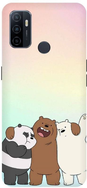 URCHIN Back Cover for Oppo A53 panda, Panda, panda love, panda image, cute, funny, cartoon  (Multicolor, Shock Proof, Pack of: 1)
