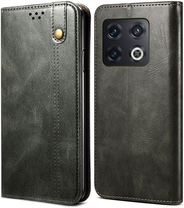 Mofi Flip Cover for OnePlus 10 PRO 5G  (Green, Magnetic Case, Pack of: 1)