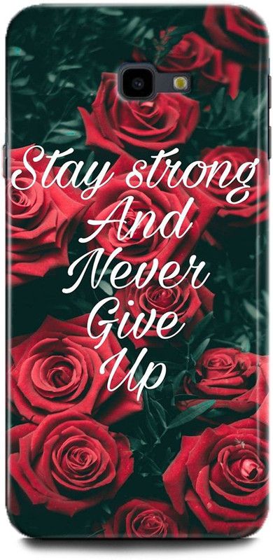 Afterglow Back Cover for SAMSUNG Galaxy J4 Plus NEVER GIVE UP, MOTIVATION, QUOTES, INSPIRITAIONAL  (Multicolor, Shock Proof, Pack of: 1)