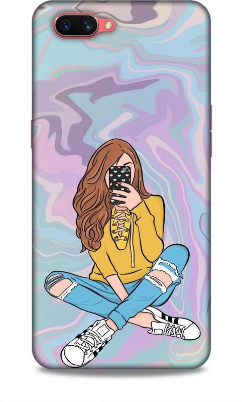Jellybird Back Cover for Realme C1  (Blue, Pink, 3D Case, Pack of: 1)