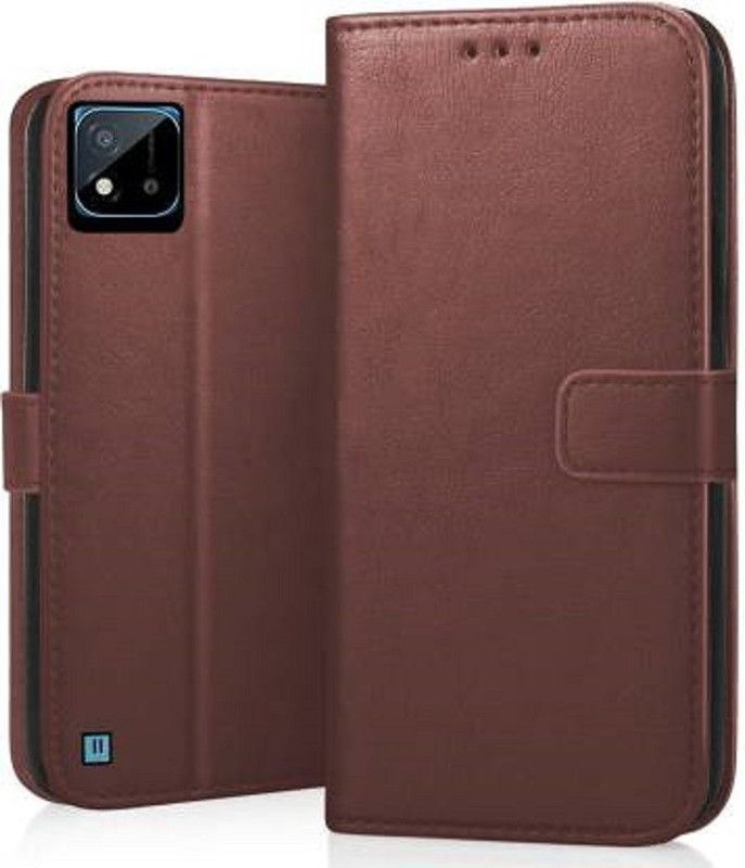 Urban Tech Flip Cover for Realme C20 C11 (2021)Flip Case | Magnetic Closure | Shock Proof Wallet Flip Cover  (Brown, Magnetic Case, Pack of: 1)