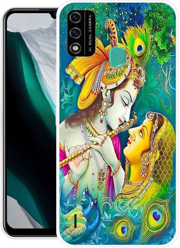 Looy Back Cover for Itel A48  (Green, Flexible, Silicon, Pack of: 1)