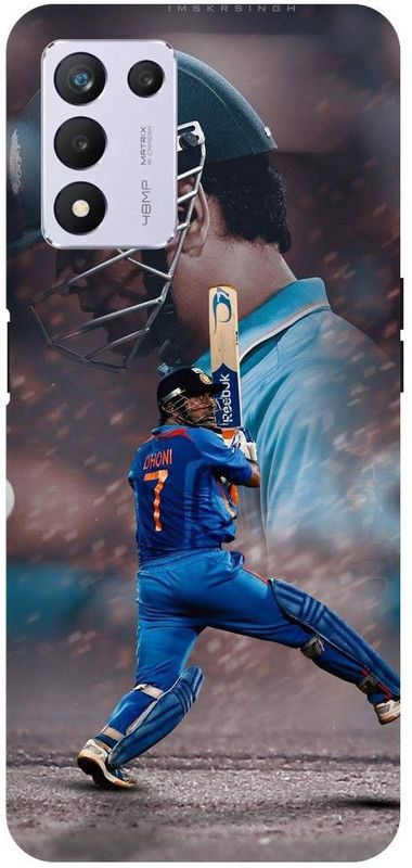 THE NARAYANA COLLECTIONS Back Cover for REALME 9 SE- RMX3461-DHONI,JERRSY,7,INDIAN,MSD,IPL  (Multicolor, Hard Case, Pack of: 1)