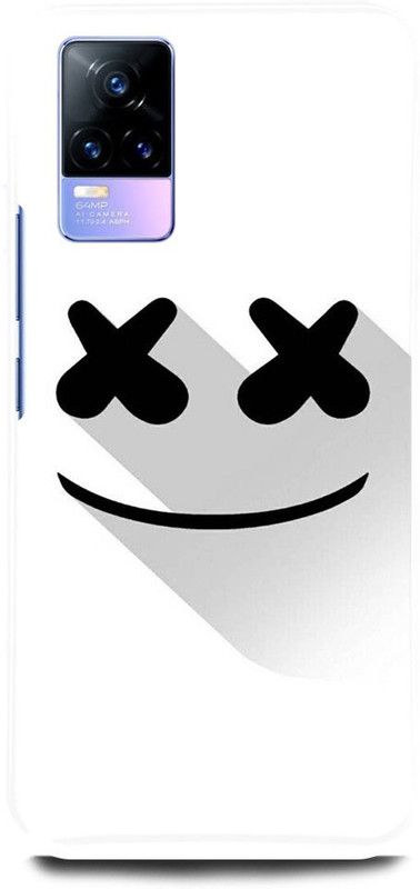 FIKORA Back Cover for vivo V21e 4G, V2061, MARSHMELLO, DJ, EDM, MUSIC, LOVE  (White, Hard Case, Pack of: 1)
