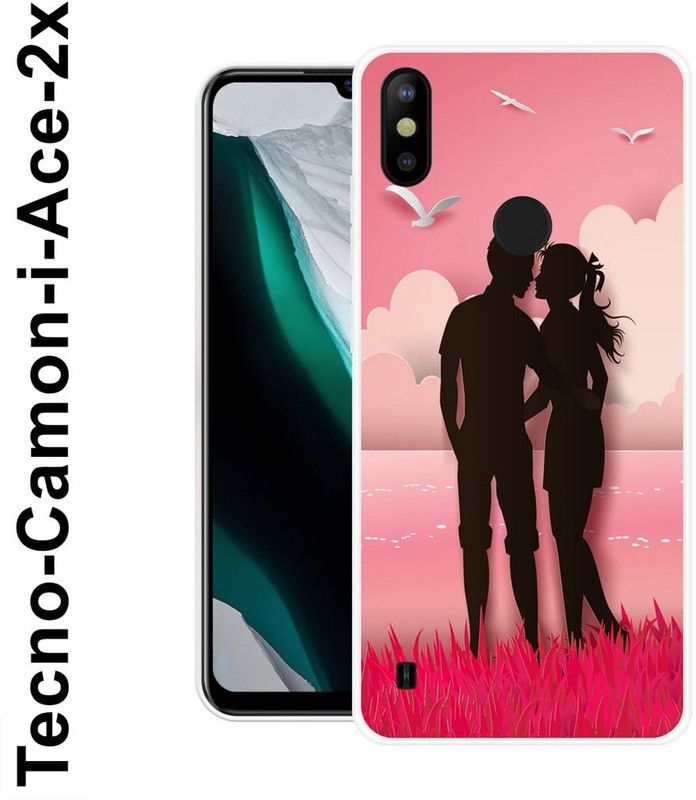 INDIALAND Back Cover for Tecno Camon I Ace 2x  (Pink, Brown, Grip Case, Silicon)