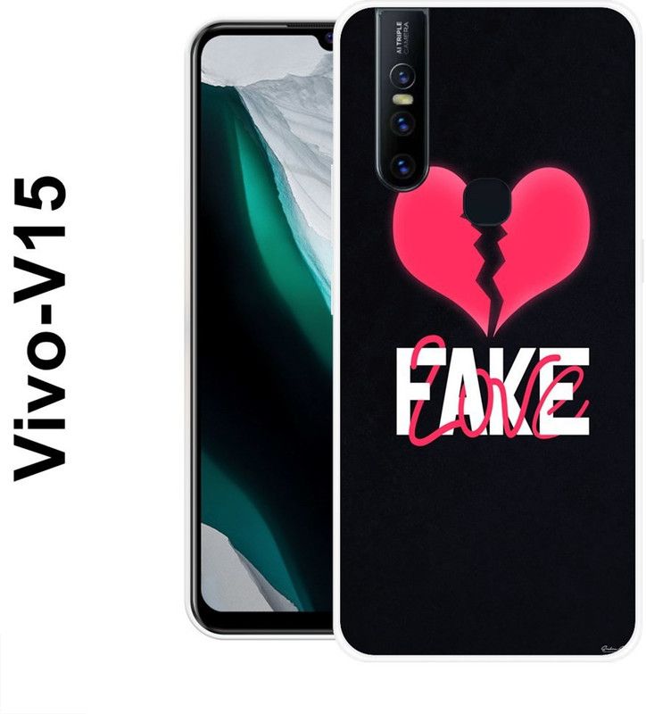 KUDI Back Cover for Vivo V15  (Black, Pink, Silicon)