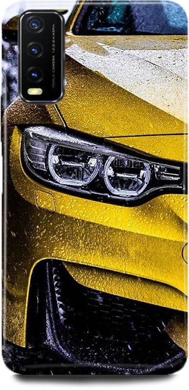 MRBE Back Cover for ViVO Y20  (Yellow, Black, Hard Case, Pack of: 1)