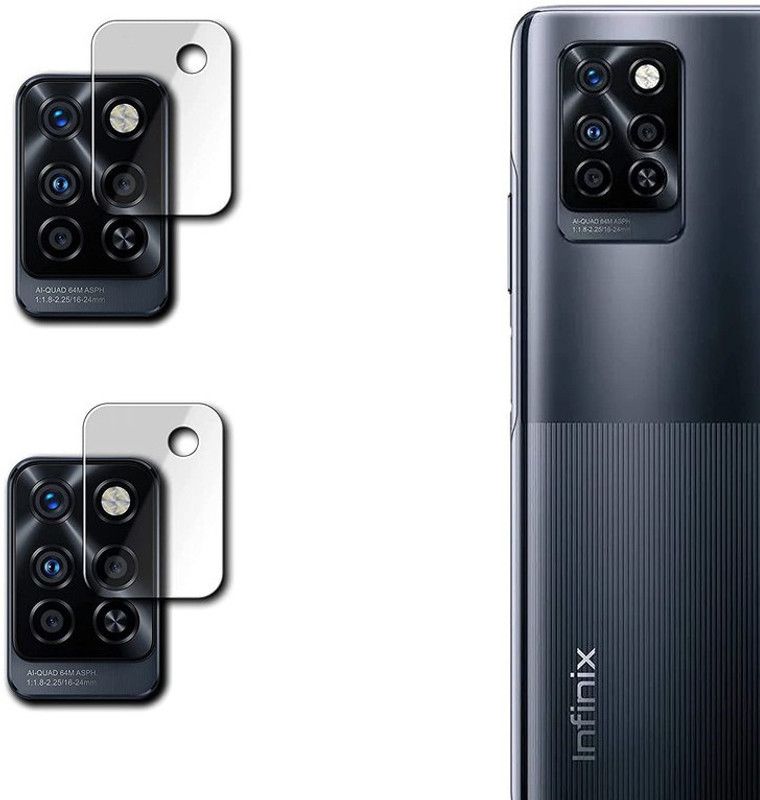 Transparent Back Camera Lens Glass Protector for Bii Infinix Note 10  (Pack of: 2)