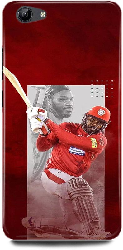 JUGGA Back Cover for Vivo V5s, 1713, CHRIS, GAYLE, WEST, INDIES, PLAYER, 333, RCB  (Red, Hard Case, Pack of: 1)