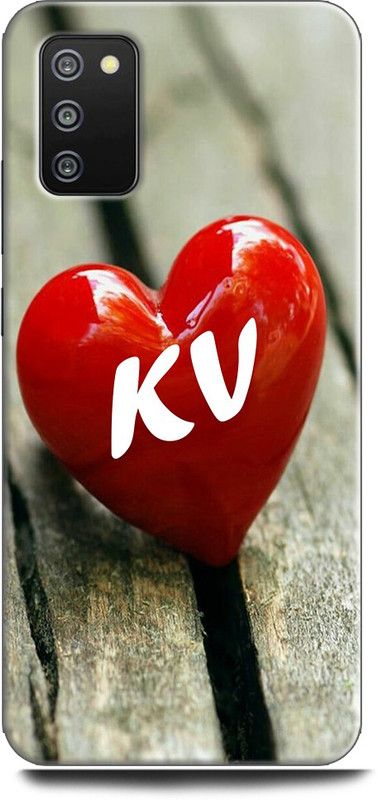 INDICRAFT Back Cover for SAMSUNG Galaxy F02s K V, K LOVES V, NAME, LETTER, ALPHABET, KV LOVE, HART, BLUE  (Multicolor, Dual Protection, Pack of: 1)