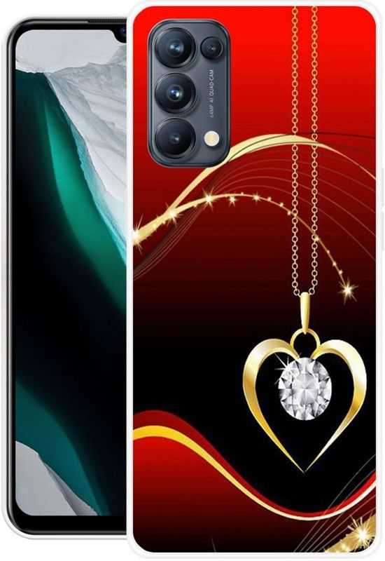 Pinkcity International Back Cover for Oppo Reno 5 pro 5G  (Black, Red, Dual Protection, Silicon, Pack of: 1)