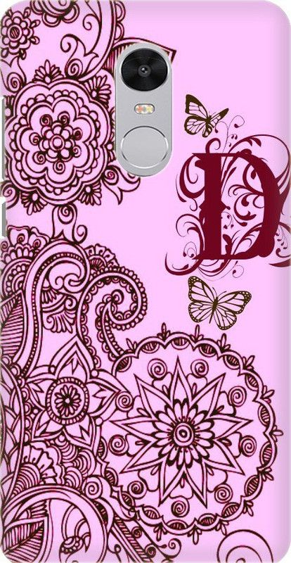 Coberta Case Back Cover for Mi Redmi Note 4 Name Alphabet D Design Back Case For Rd Note 4 By Coberta  (Multicolor, Pack of: 1)
