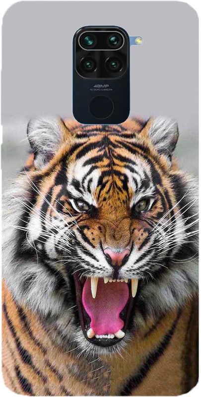 METOO Back Cover for REDMI NOTE 9, Tiger Design Print Back Cover Print : 73  (Multicolor, Dual Protection, Silicon, Pack of: 1)