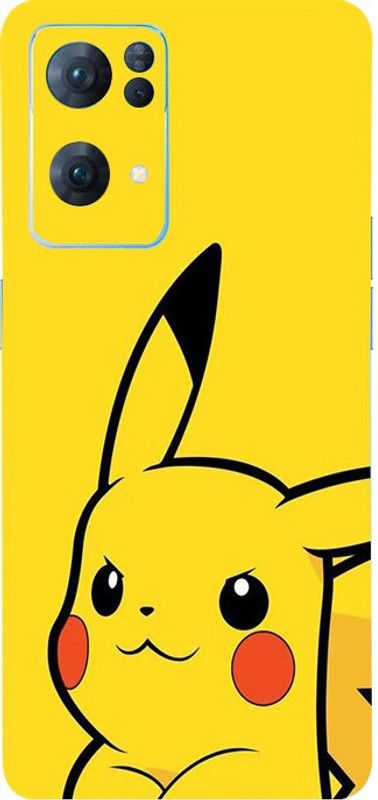 Mclaxa Happy Pikachu Mobile Back Skin, Happy Pikachu, OPPO RENO 7PRO Mobile Skin  (Happy Pikachu Skin With Super Matte Finish)