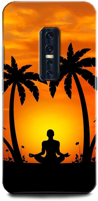 INDICRAFT Back Cover for Vivo V17 Pro / Vivo 1909 Colorfull Nature, Beautifll, Sunset, Yoga  (Multicolor, Hard Case, Pack of: 1)