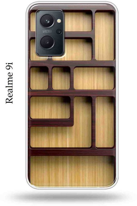 Rm Style Back Cover for Realme 9i  (Beige, Brown, Silicon)