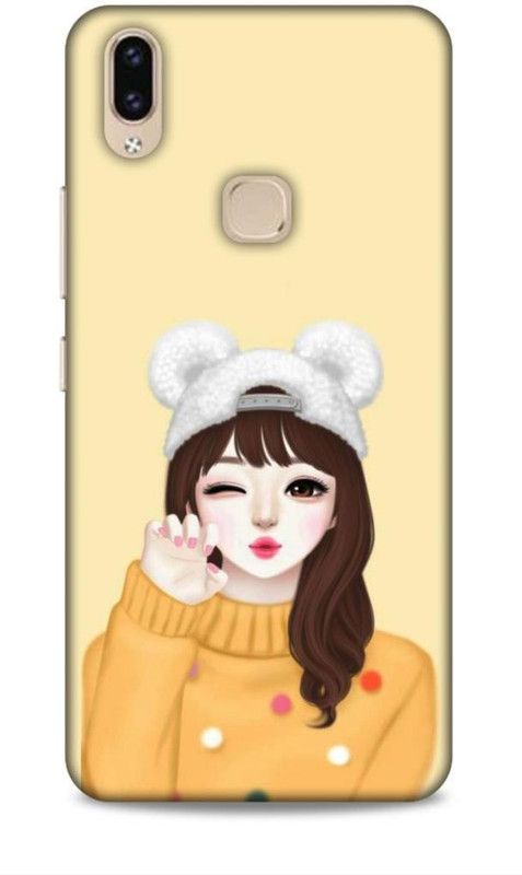 Jellybird Back Cover for Vivo V9  (Beige, 3D Case, Pack of: 1)