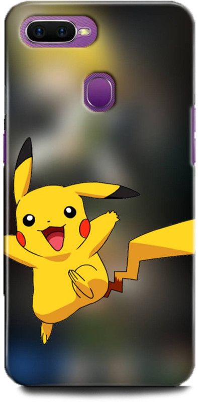 Afterglow Back Cover for Oppo F9 Pro PIKACHU, CARTOON, POKEMON, CUTE, PIKACHU POKEMON, LOVE  (Multicolor, Shock Proof, Pack of: 1)