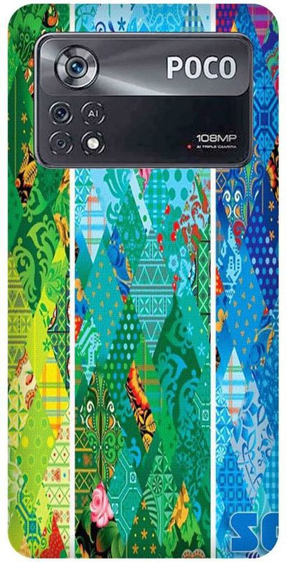 play fast Back Cover for POCO X4 Pro 5G, MANDALA, ART, RANGOLI, ART, DESIGN  (Blue, Hard Case, Pack of: 1)
