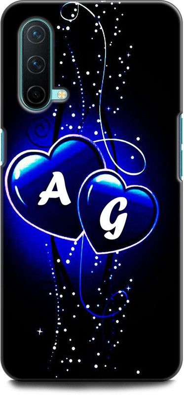WallCraft Back Cover for OnePlus Nord CE 5G A G, A LOVES G, NAME, LETTER, ALPHABET, AD LOVE, HART, BLUE  (Multicolor, Dual Protection, Pack of: 1)