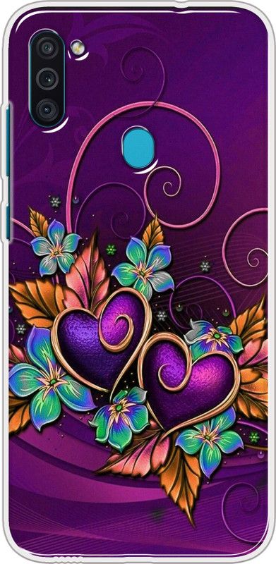 Hansviprint Back Cover for SAMSUNG GALAXY M11  (Purple, Grip Case, Silicon, Pack of: 1)
